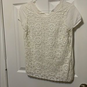 Crochet white blouse